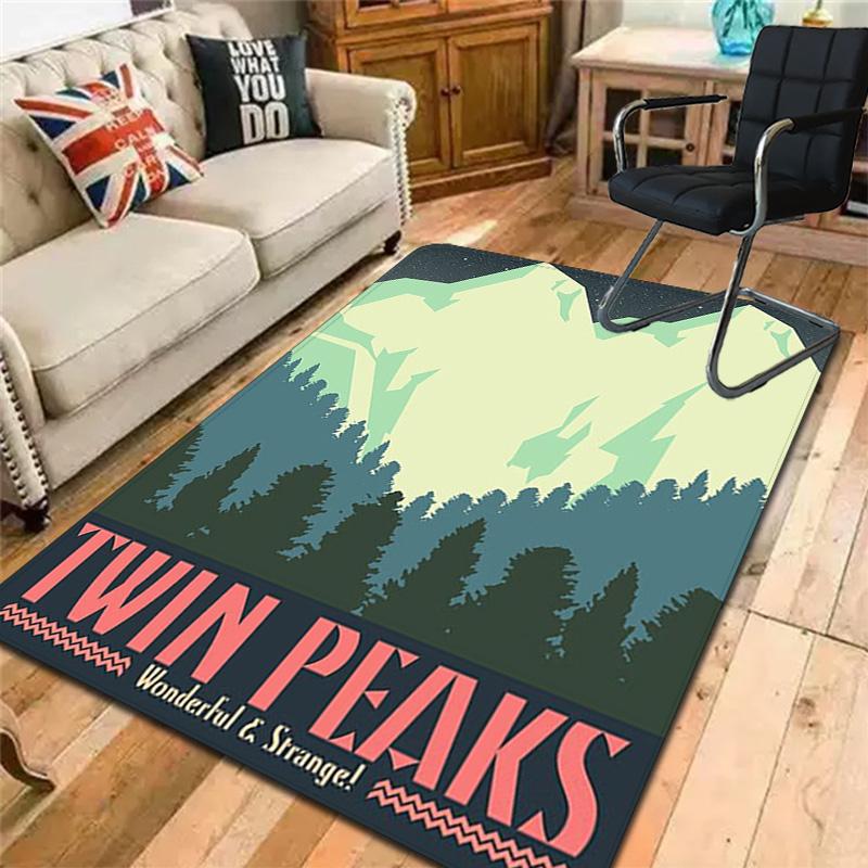 Коврик для пола Twin Peaks для гостиной или спальни. Мягкий и удобный ковер. Подарок на день рождения и праздник. NFF0928547