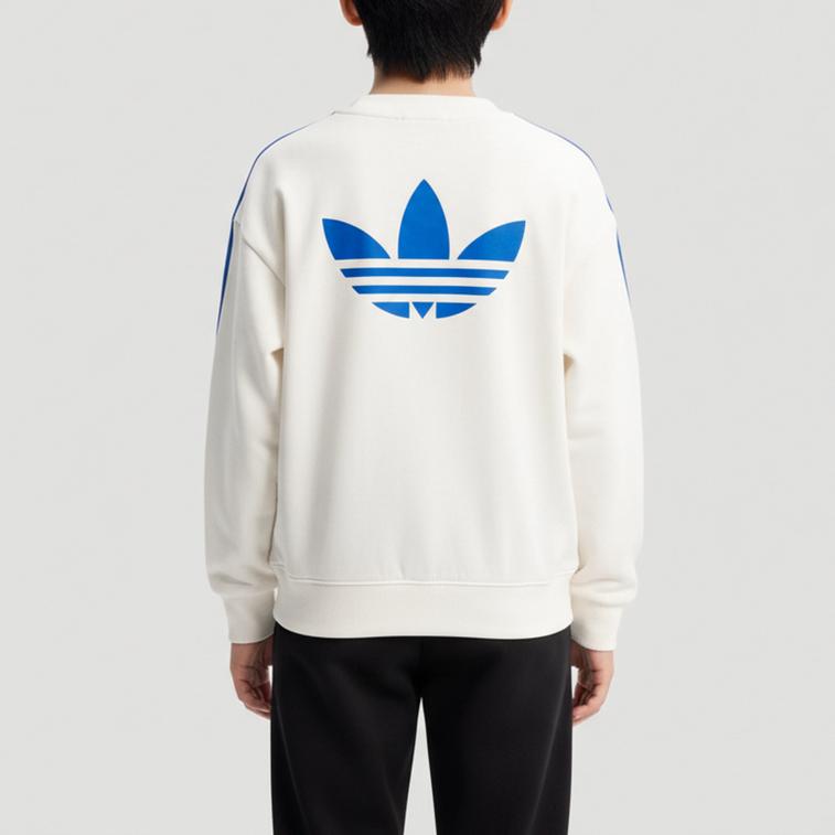 adidas Оригинальная толстовка в полоску с длинным рукавом и круглым вырезом для детей KW1184