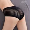 Sexy Lace Underwear Women's Mid-high Waist Plus Size Plus Size Non-marking Breathable Ice Silk Cotton Crotch Briefs