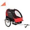VidaXL 2-in-1 Bike Trailer and Stroller, Bicycle Cart with Seat, Bicycle Trailer, Transport Cart, Black 91375