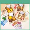 Wooden Boxed Simulation Fruit Bread Sea Food Vegetables Children Set Toys