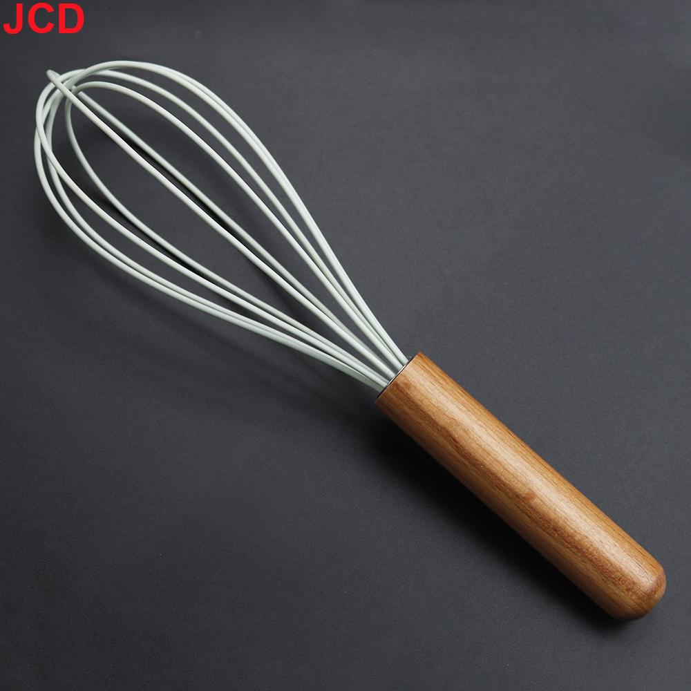 JCD Силиконовый венчик для взбивания яиц с деревянной ручкой Кухонные ручные гаджеты для взбивания яиц Кухонные инструменты Аксессуары для выпечки