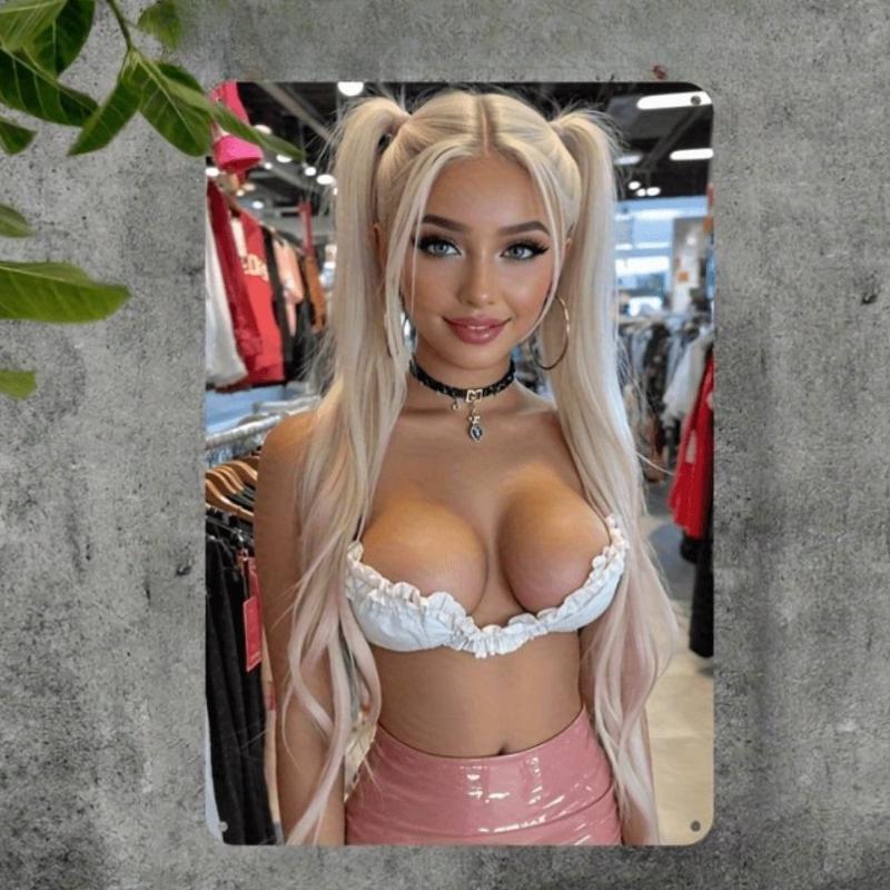 Сексуальный металлический настенный постер для женщин - Стильный металлический настенный декор для украшения дома и комнаты