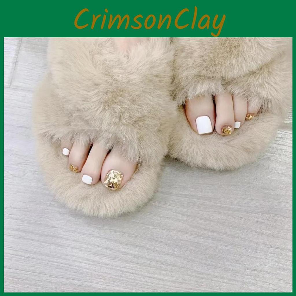 Handcrafted J-22 White Mica Toe Nail Film Bundle For Creative Nail Designs