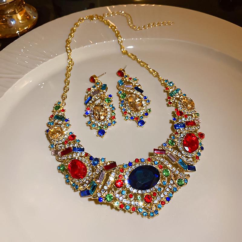 Роскошный комплект из европейских и американских бриллиантовых подвесок и серег - элегантные универсальные ювелирные изделия