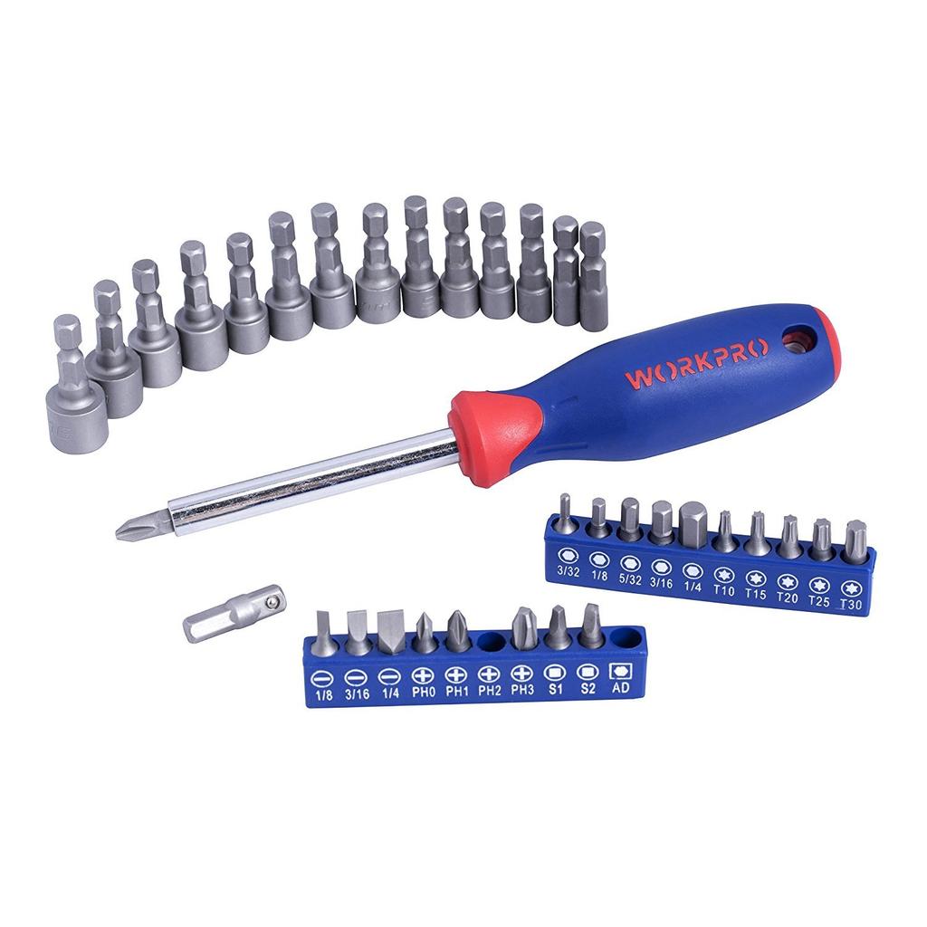 Набор торцевых ключей WORKPRO, дюймовый набор инструментов, гаечный ключ с храповым механизмом Harley, для технического обслуживания автомобилей и мотоциклов, набор из 164 предметов