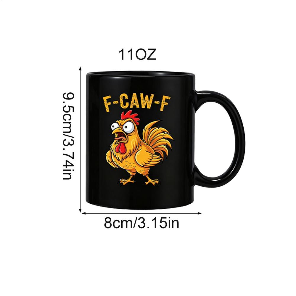 Кружка в стиле курицы Керамическая чашка для горячего кофе F-Caw-F Кружка с рисунком курицы Керамическая кружка для кофе в деревенском стиле Животная чашка для чая