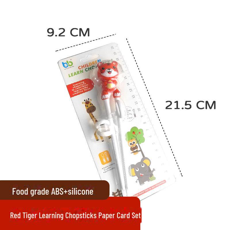 Детский мультяшный обучающий набор палочек для еды и столовых приборов: Ложка, вилка и палочки для еды из нержавеющей стали 304 для младенцев и мам.