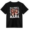 Womens Casual TShirt Sporty Style Bow Decoration with Sports Checkered Pattern EleUnisexts Comfortable Game Day Daily Wear
