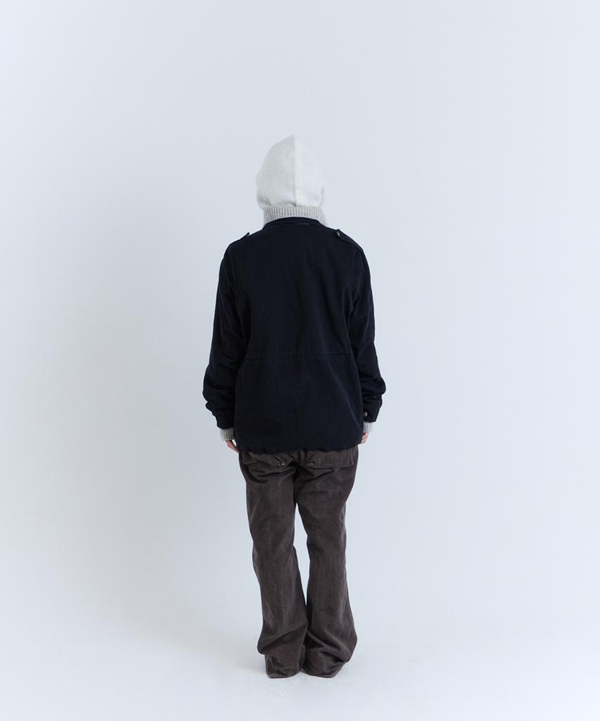 PARADIGMFILM [Ep.03] Washed Leather Mix Field Jacket (Black)