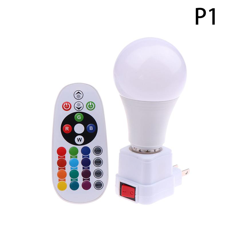 Светодиодная цветная лампочка с дистанционным управлением, цветная лампочка RGB, меняющая цвет, шар E27, винтовое отверстие, внутреннее освещение, затемняющая маленькая ночная лампа