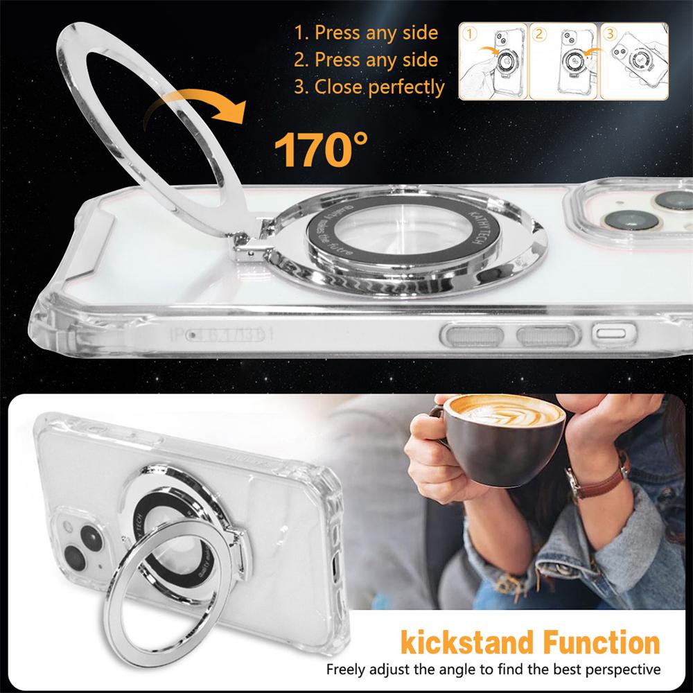 Ударопрочный магнитный держатель-подставка для телефона чехол для iPhone 16 15 12 13 14 Pro Max Plus для Magsafe Wireless Charger Bracket Cover
