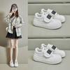 Кроссовки на платформе для женщин, модные белые прогулочные туфли, теннисные туфли, повседневные удобные модельные кроссовки, женские легкие спортивные туфли на плоской подошве из искусственной кожи