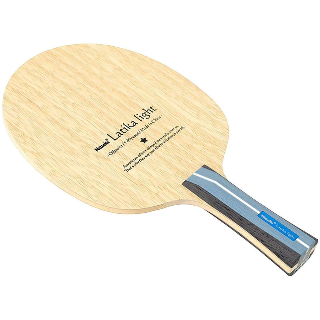 Nittaku Table Tennis Latika Flared Racket, Light, Shakehand, Offensive, 5-ply Wood, Edge, NE-6871