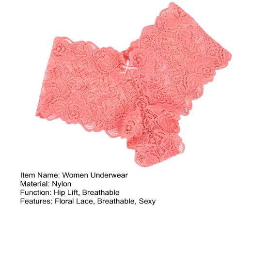 Women's Panties Floral Lace Low Waist Briefs Stretchy Sexy Breathable Underpants for Girls Daily Wear And Sleep