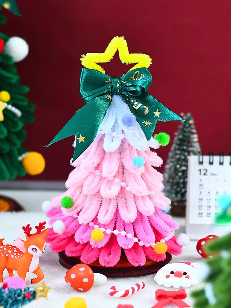Twisting Rod DIY Christmas Tree for Gift Hand Woven Material Kit Christmas Decoration Small Ornaments Navidad Natal Gift