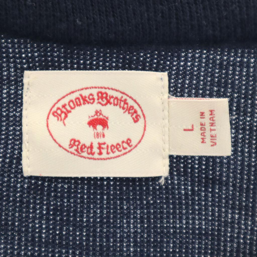 Brooks Brothers Мужской кардиган крупной вязки с V-образным вырезом, длинный рукав, L, темно-синий, б/у
