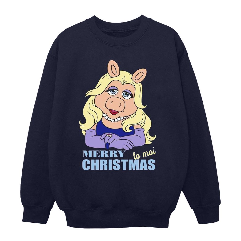 Disney Mens Muppets Miss Piggy Queen of Holidays Sweatshirt