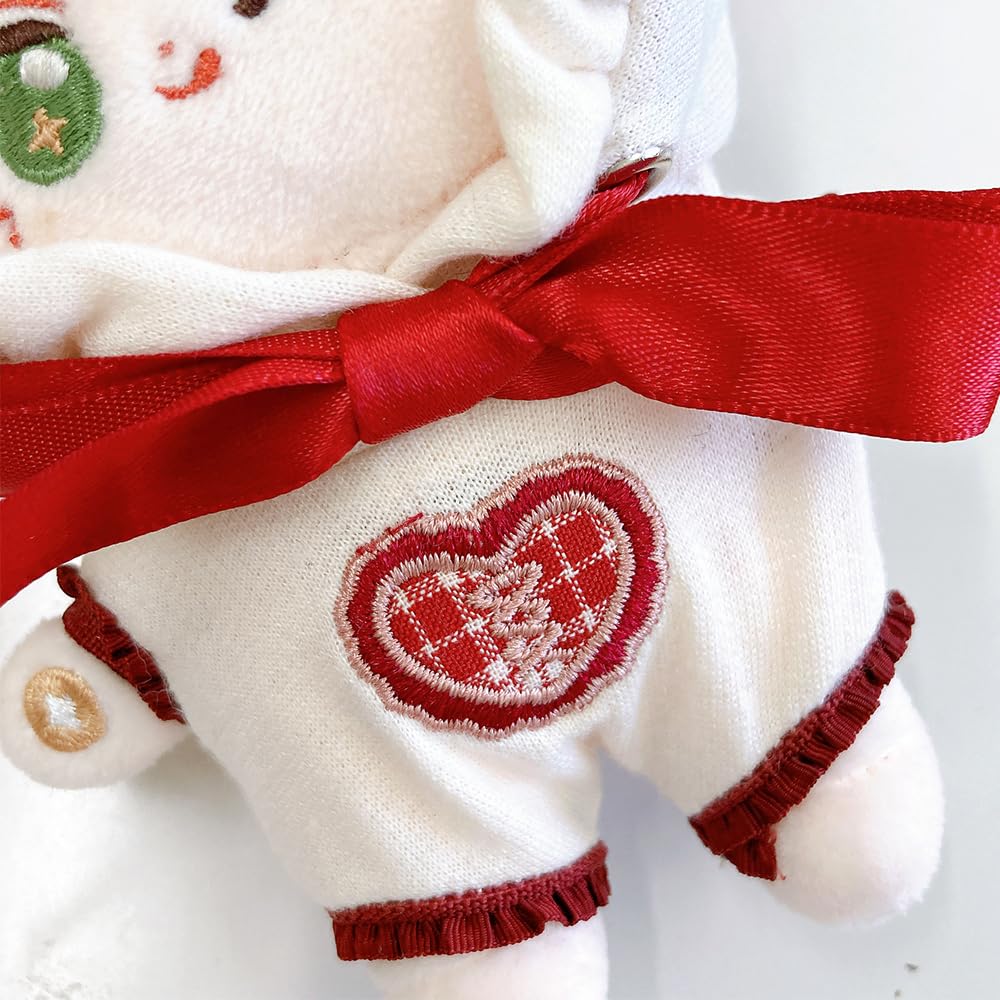 Tartan Check Rabbit Ear Kigurumi (10cm Size) Red, Plush Toy, Kigurumi Accessory, Otaku, Doll, Mascot, Kpopdoll Costume [Used]