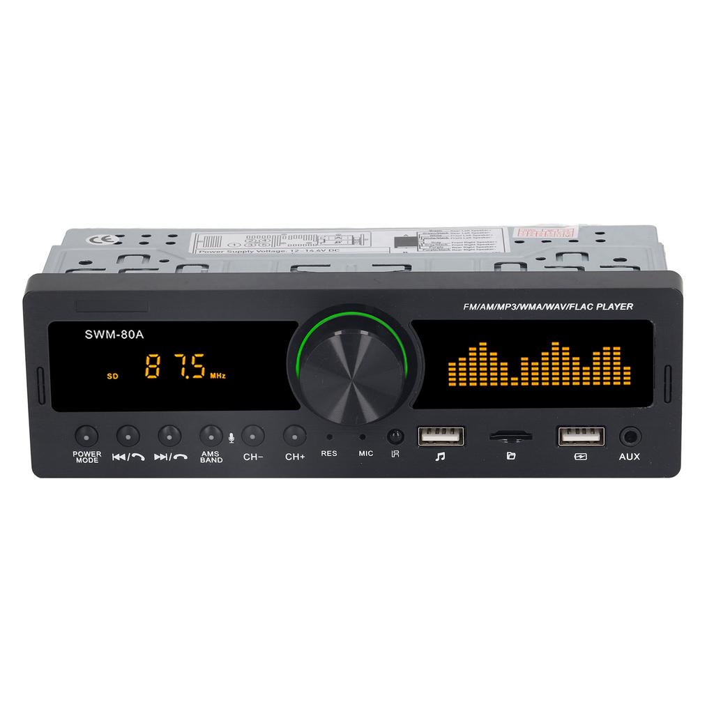 Car Stereo MP3 Player 12V Bluetooth 5.0 AUX Input FM AM Radio Power Off Memory Function Car Stereo