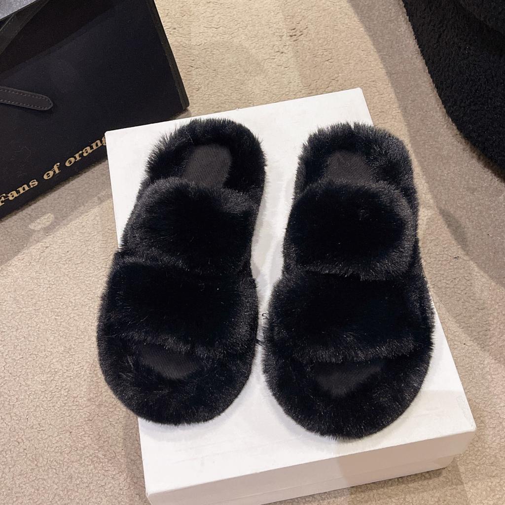 Тапочки Мао Мао женские 2025 года, новая мода осень-зима, универсальные, внешняя торговля, тапочки Мао Мао женские, одно слово, перетаскивание