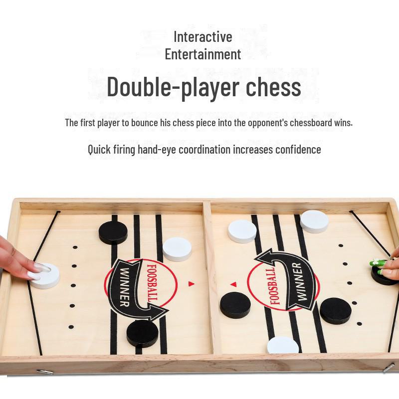 Деревянные прыгающие шахматы: Интерактивная игра «Хоккей с катапультой» для родителей и детей