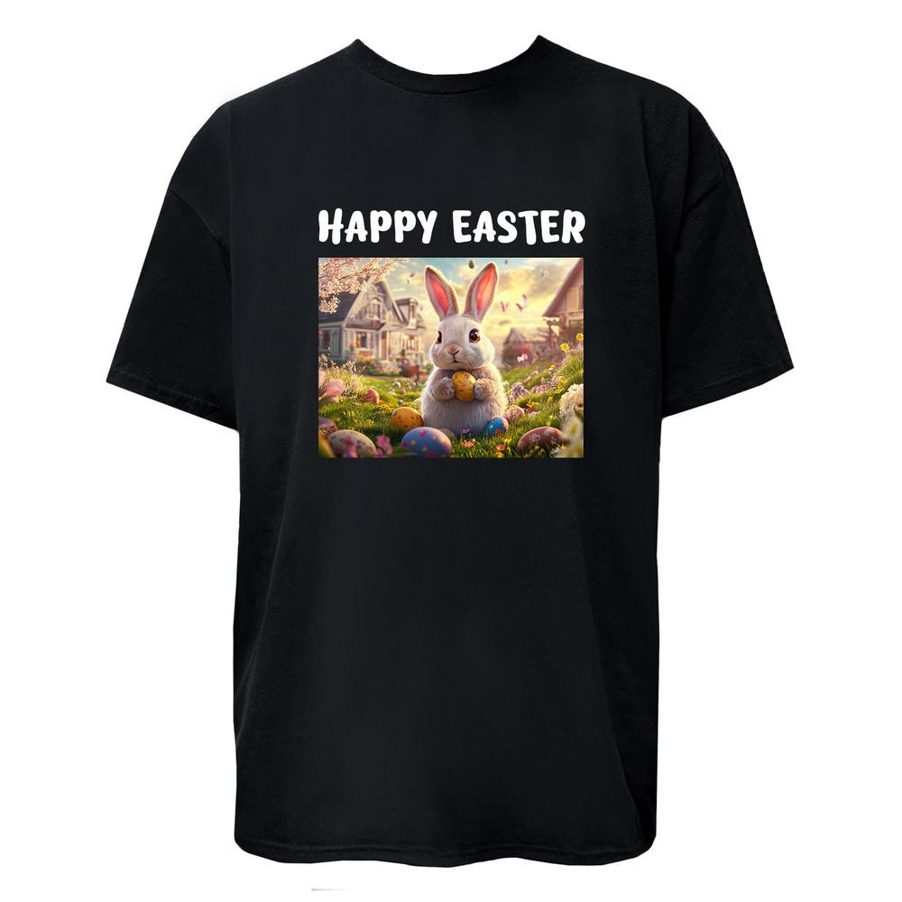 Easter Bunny Happy Easter T-Shirt Women, Men Graphic Design Unisex T-Shirt Tee Unisex T-Shirt