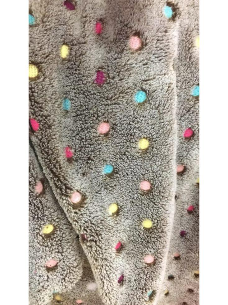 Coral Velvet Polka Dot Trendy Cotton Slip Toy Fabric