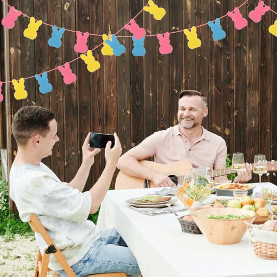 6 шт. Праздничные баннеры из фетра с сердечками ко Дню святого Валентина, баннеры с пасхальным кроликом. Баннеры с клевером ко Дню Святого Патрика, весенние декоративные баннеры для камина на стене дома