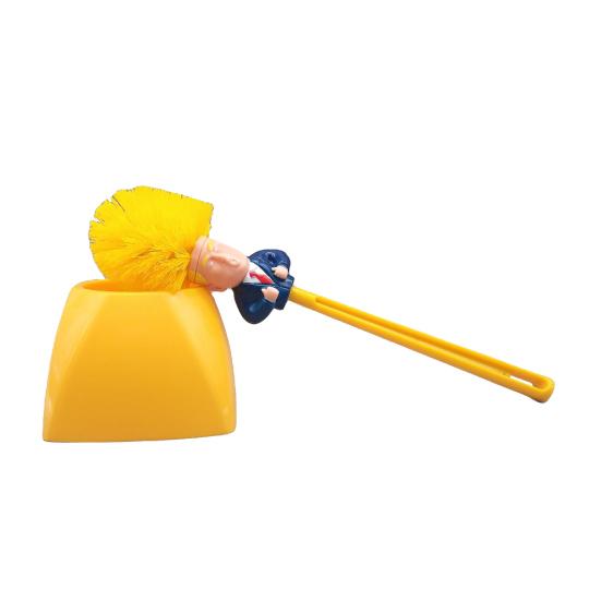 Щетка для ванной комнаты с комиксами Трампа, длинная ручка, необычная щетка для унитаза, функциональное чистящее средство для унитаза, веселый инструмент для уборки ванной комнаты