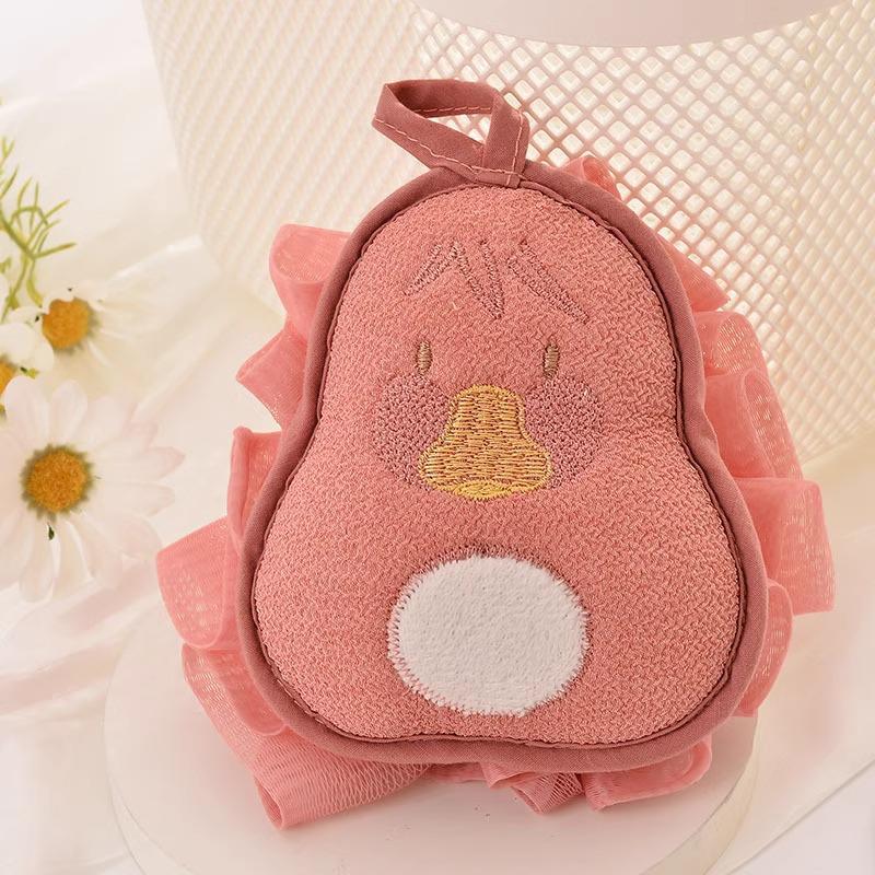 Двусторонняя отшелушивающая мочалка для тела в стиле принцессы с милой мочалкой-цветком