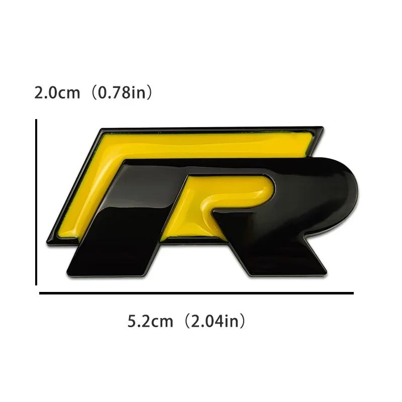 WGLRK1 3D Металлическая эмблема R Rline для решетки радиатора автомобиля и наклейки на крышку багажника для Volkswagen VW Golf GTI Jetta Passat B5 Tiguan Touran MK8