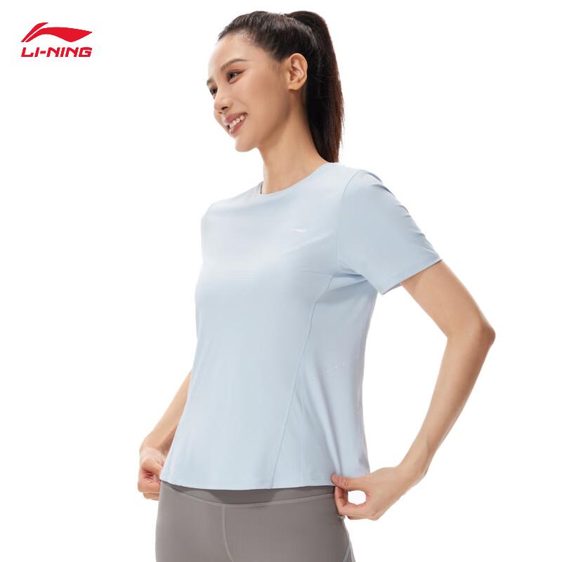 Li-Ning Женская футболка для фитнеса с коротким рукавом и эффектом охлаждения ATSW490