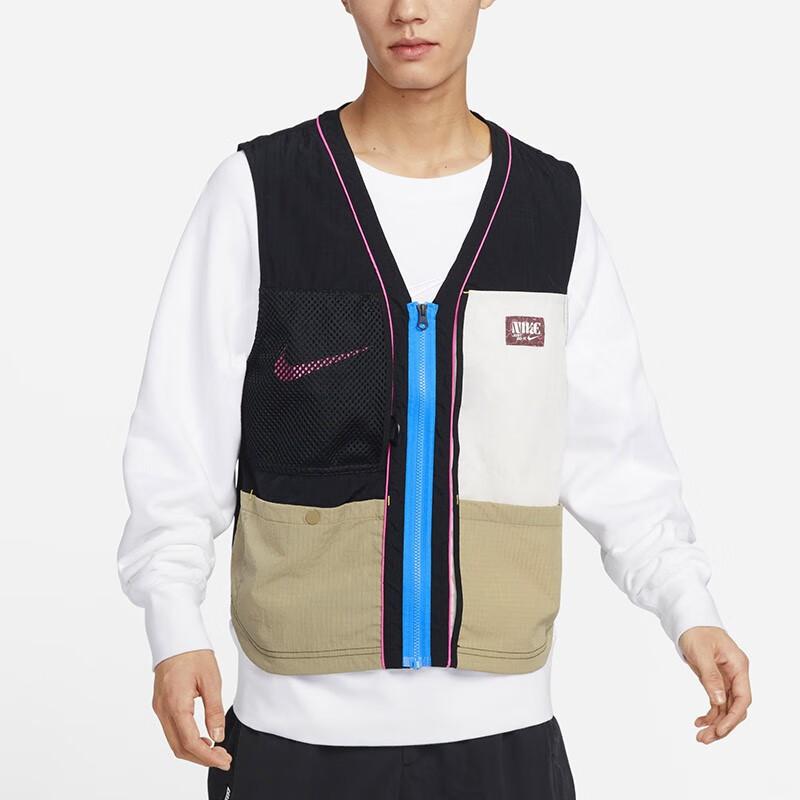 Nike Vests Men's Black V neck Moderate Other FJ7683-010