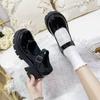 Модная обувь женская весенняя платформа кожаные балетки повседневные оксфордские мокасины толстые женские туфли на танкетке лолита женские мокасины Мэри Джейн