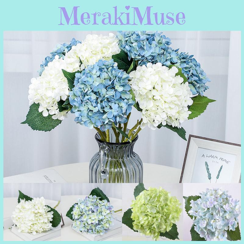 Потрясающий букет гортензий из искусственного шелка 55 см, идеально подходящий для свадебного и домашнего декора