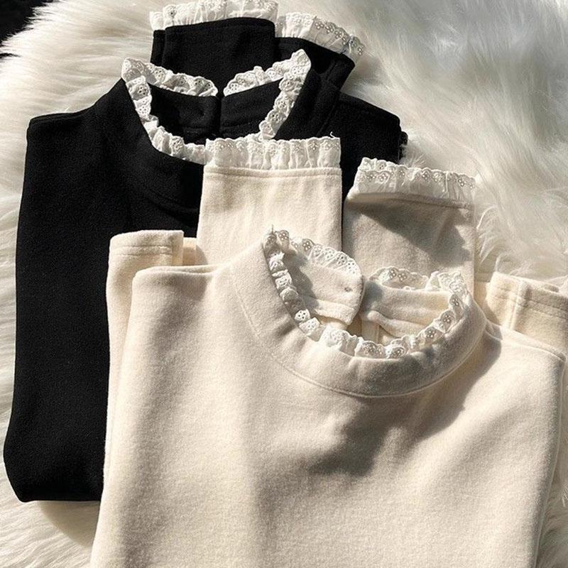 Weater for Women Autumn Winter Thickened Pullover Warm Knitted Stretchy Long Sleeve Oversize Jumper Tops