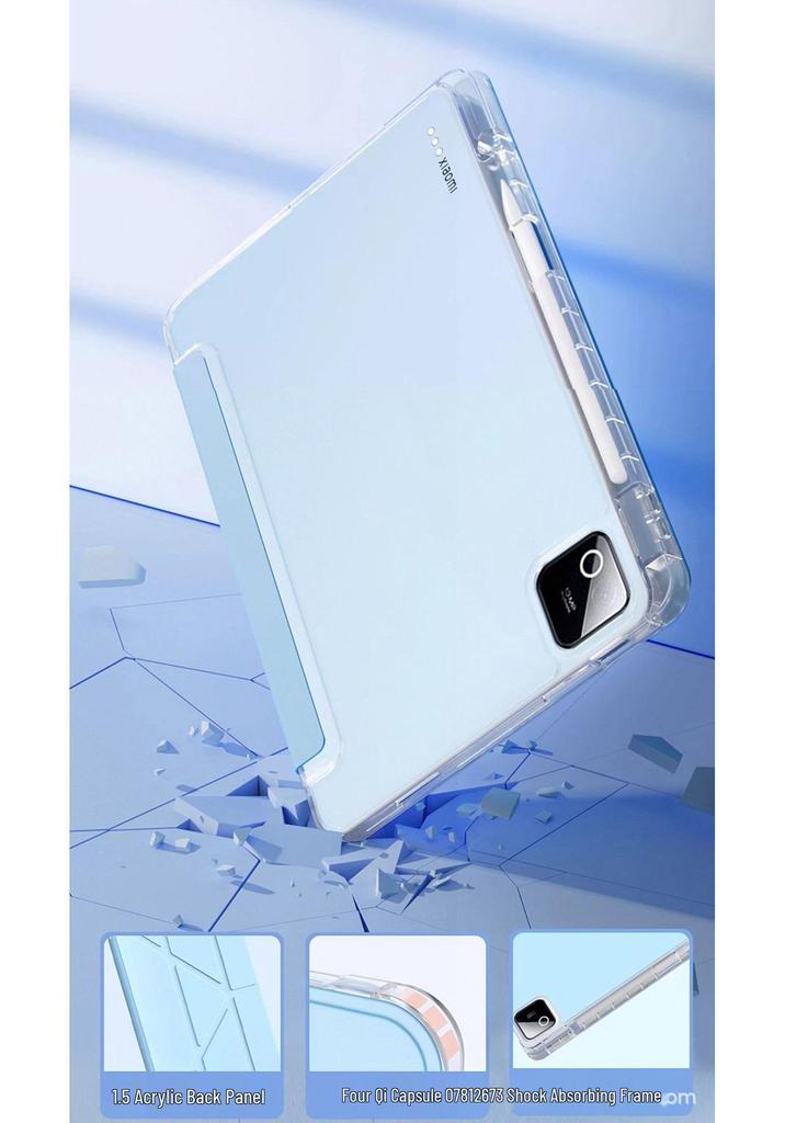 Чехол для Xiaomi Pad 8 Pro со слотом для стилуса для 7 Pro/6/6S Pro 12,4 дюйма - Защита от изгиба и падений