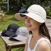 Rechargeable Solar Fan Hat Solid Color Sunshade Hat for 3.7V600mAh Seaside Vacation