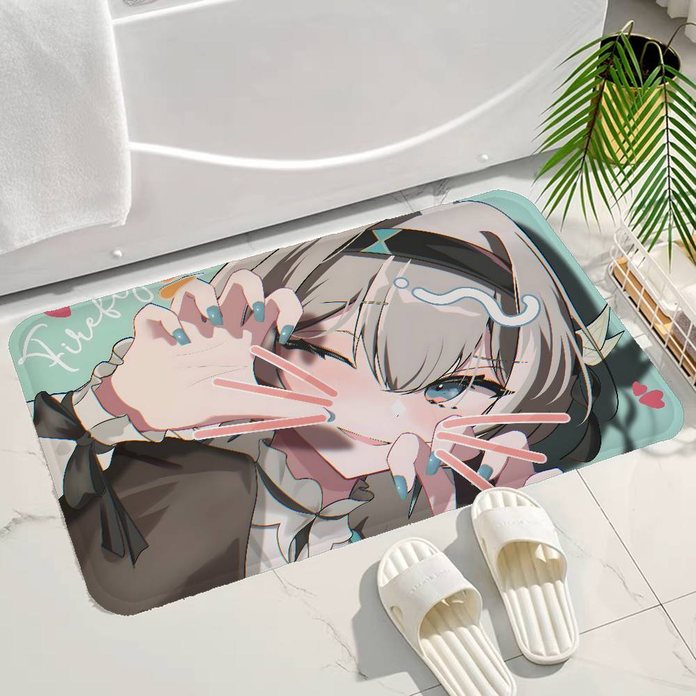 H-Honkai-Star-Rail Space Game Bathroom Mat Kids Room Bedroom Decoration Balcony Anti-Slip Doormat Living Room Welcome Rug