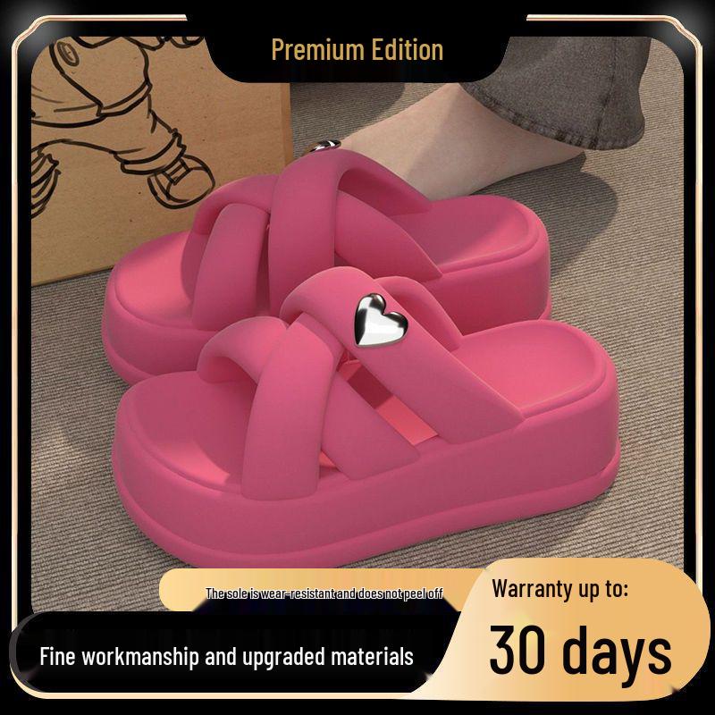 Новые женские шлепанцы на толстой подошве, лето 2025 - Повседневные с одним ремешком, с ощущением 'Шагни в блаженство' для ношения на улице и на пляже