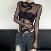 Transparent Mesh Thin Shapewear Seamless Slim Fit Bodysuit Long Sleeve Lace Jumpsuit  Gifts