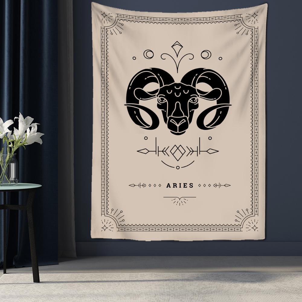 Гобелен «Двенадцать созвездий Таро», настенный психоделический волшебный богемный стиль, матрас в стиле хиппи, искусство домашнего декора