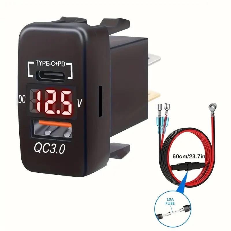 USB Автомобильное Зарядное Устройство Розетка Quick Charge 3.0 и PD USB C Порт Адаптер Розетки Питания для Автомобилей Toyota 12В/24В