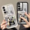 Милый Чехол с Рисунком Панды для Samsung Galaxy A57 A37 A17 A56 A36 A26 A16 5G A55 A35 A15 A54 S21 FE S22 S23 S24 Plus S25 Edge S26 Ultra