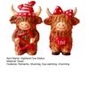 2 Pcs Valentine's Day Highland Cow Statue Cute Resin Highland Cow Figurine with Heart And Cupid Arrow for Tabletop Indoor Tiered Tray Shelf Decor