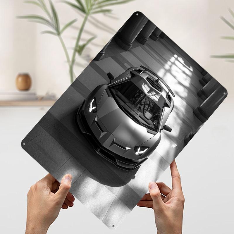 Спортивный автомобиль Aventador SVJ Постер Индивидуальное Настенное Искусство Винтажные Металлические Вывески Ретро Оловянная Табличка для Мужской Комнаты Спальни Украшение Игровой