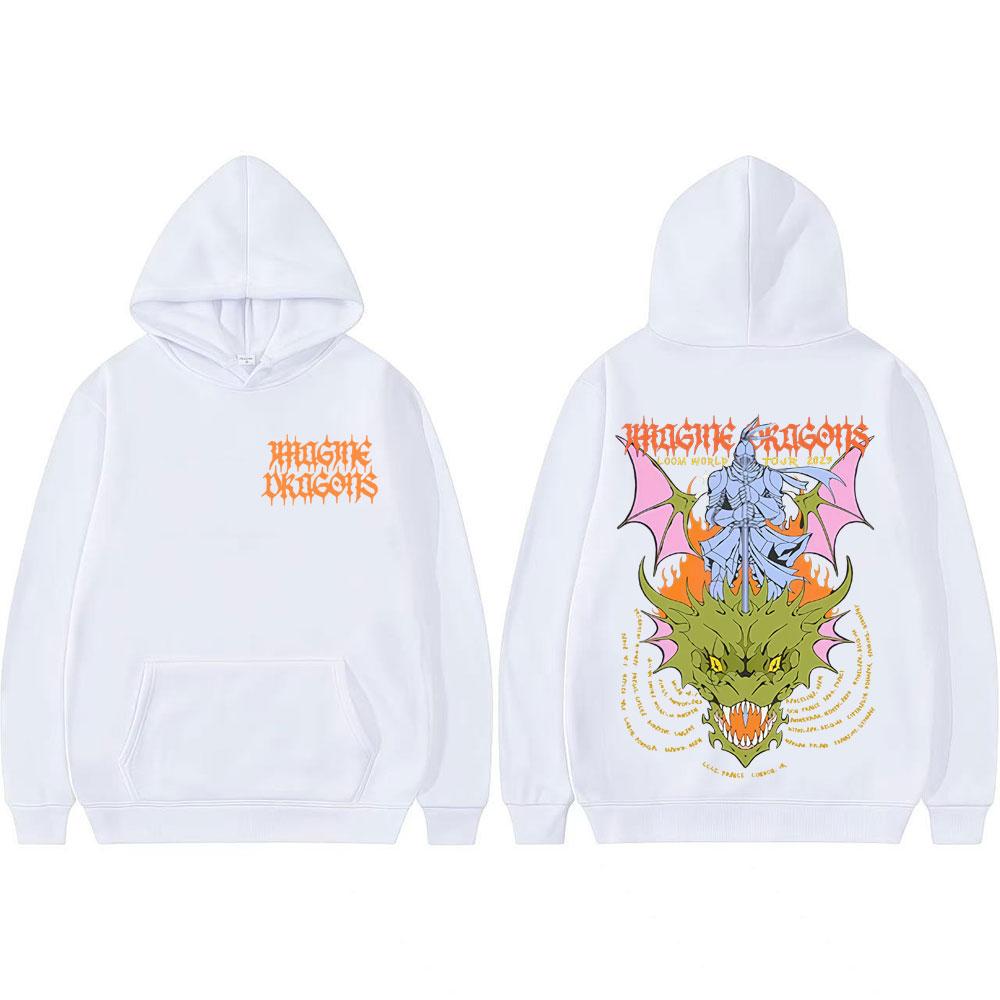 Imagine Dragons KNIGHT DRAGON Мировой Тур Худи с принтом Топы Мужские Женские Харадзюку Эстетика Хип-Хоп Топы Худи Комфорт Свитшоты