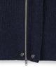 Вязаный кардиган Beslow с высоким воротником на молнии, темно-синий