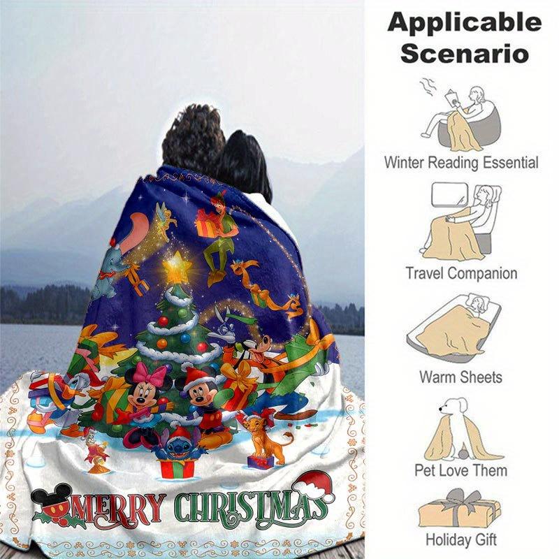Mickey and Minnie Blanket Ultra-Soft, Warm, Cozy Throw for Living Room, Sofa, Four Seasons Travel Accessory Cute Cartoon Character